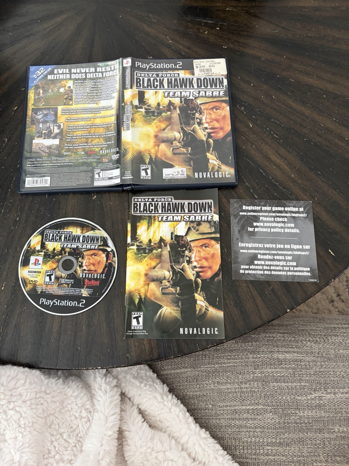 PlayStation 2 PS2 Game Delta Force Black Hawk Down Team Sabre CIB Complete