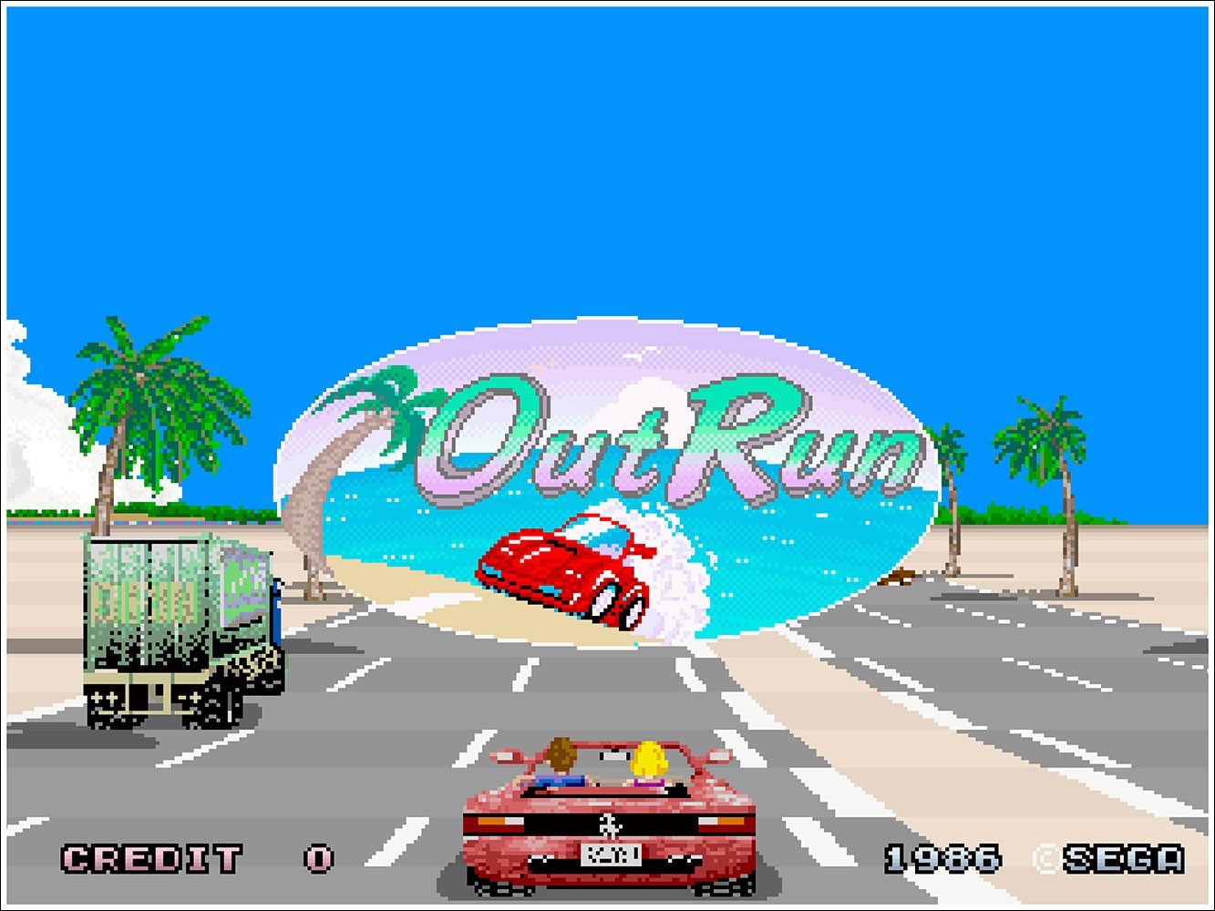 OutRun 1986 Arcade 18x24 Premium Art Print