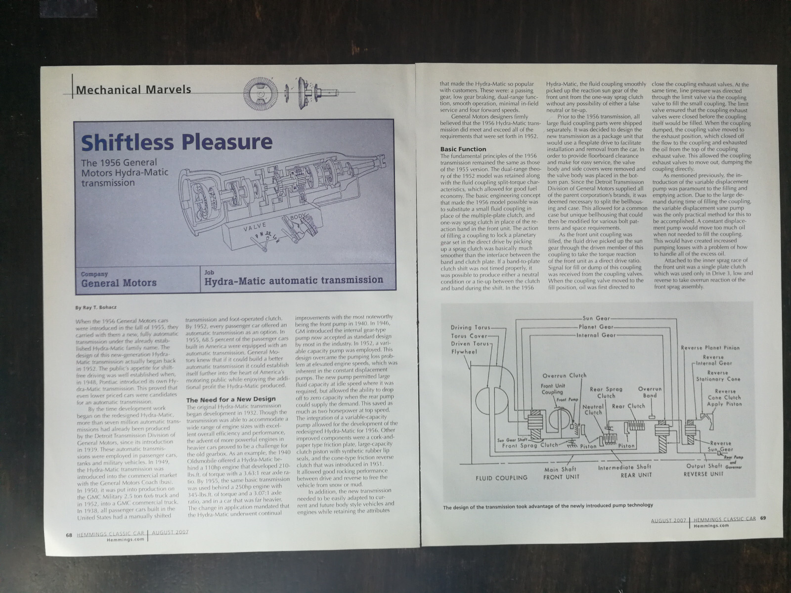 1956 General Motors Hydra-Matic Transmission 4-Page Original Article - 622