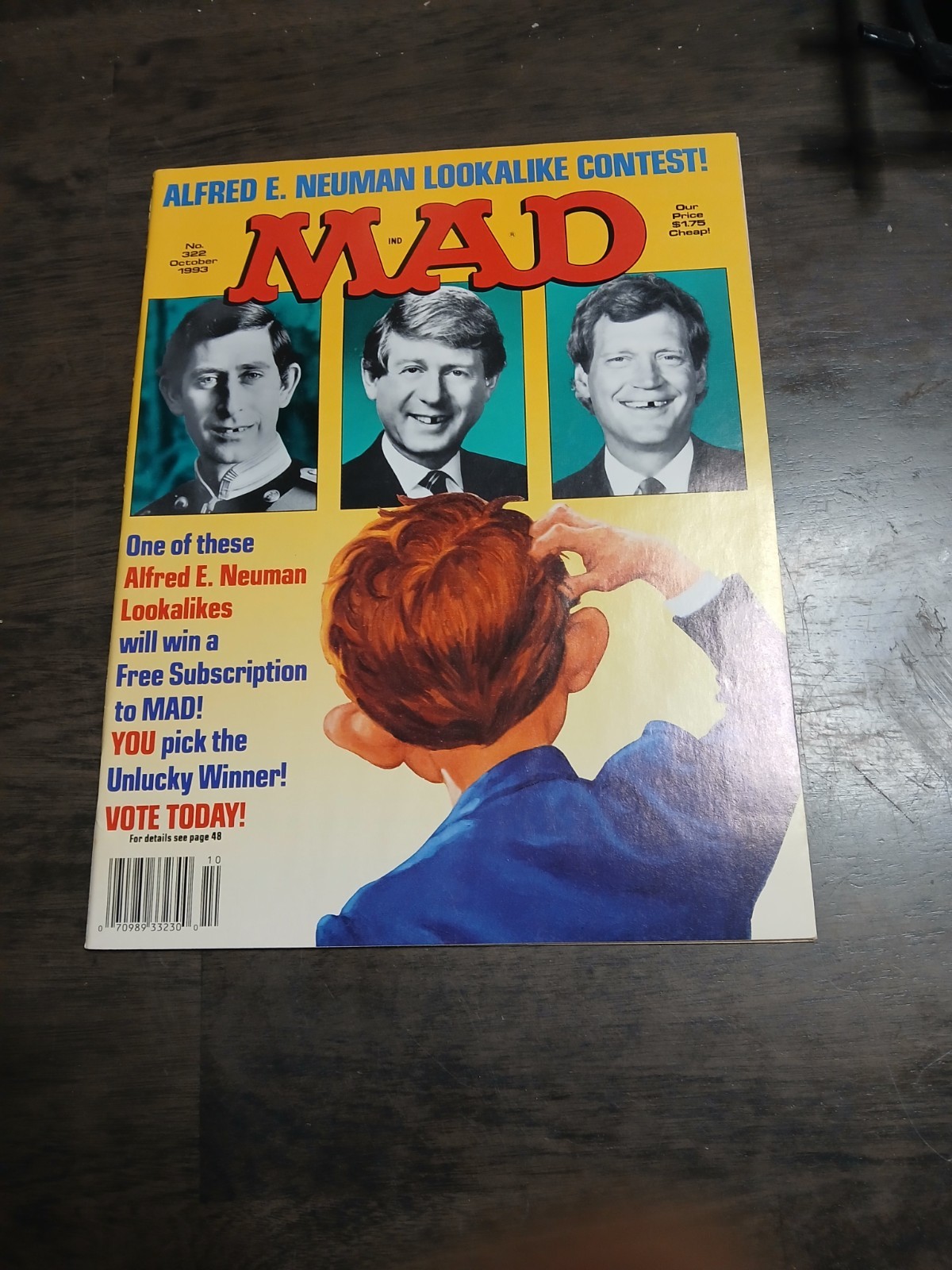 MAD Magazine #322 1993 Alfred E Neuman Lookalike Contest David Letterman