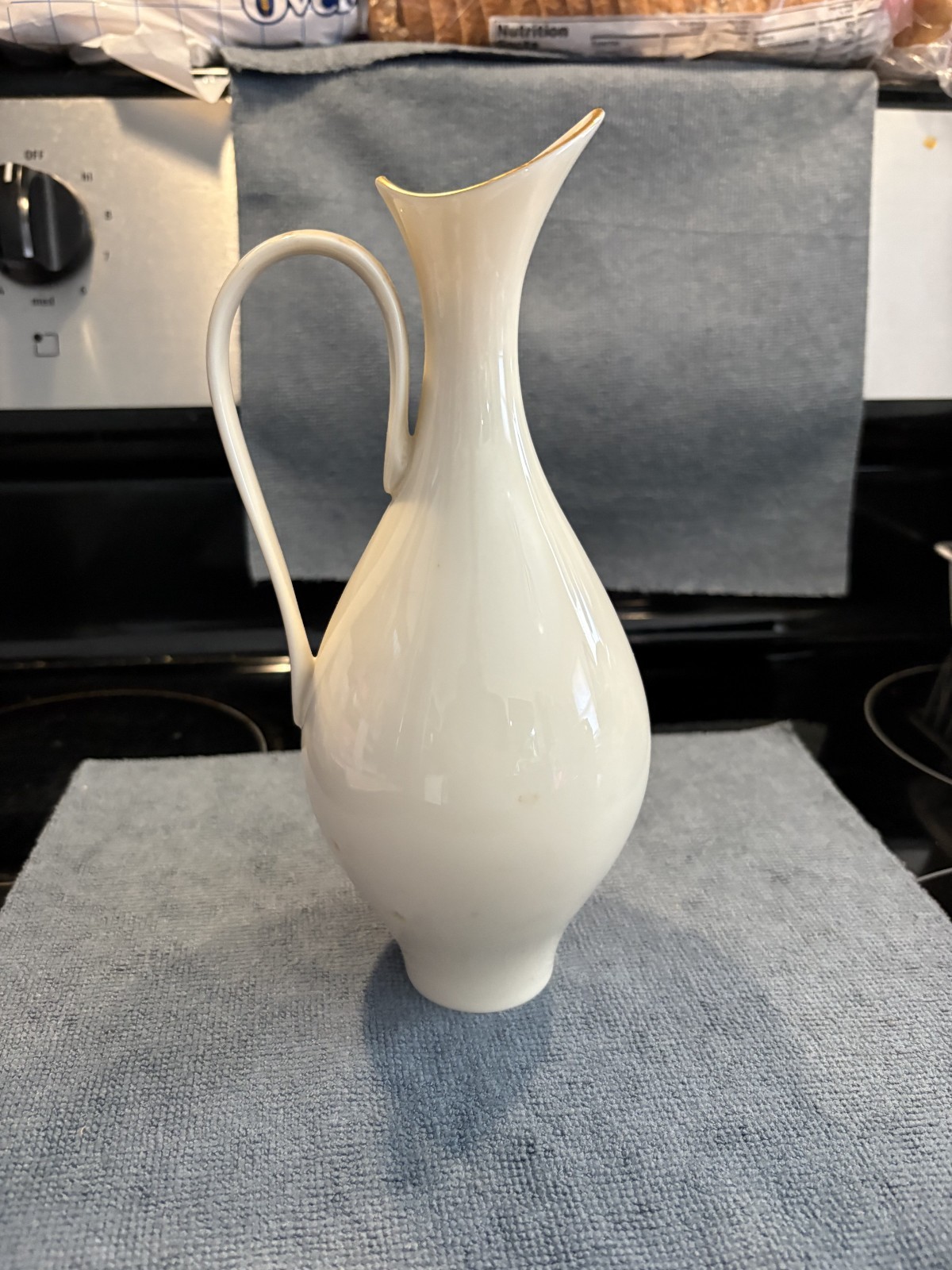 Lenox Bone China Porcelain Beverly Pitcher-Ivory-9