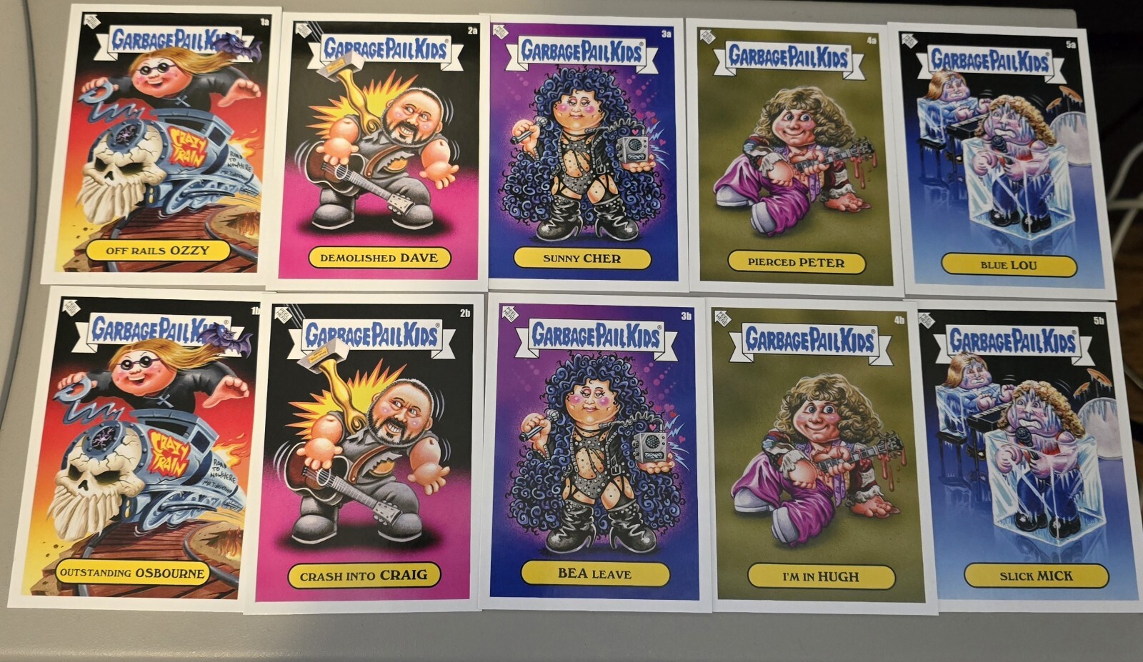 2024 Topps Garbage Pail Kids: Rock N Roll Hall of Lame 10-Card Base Set