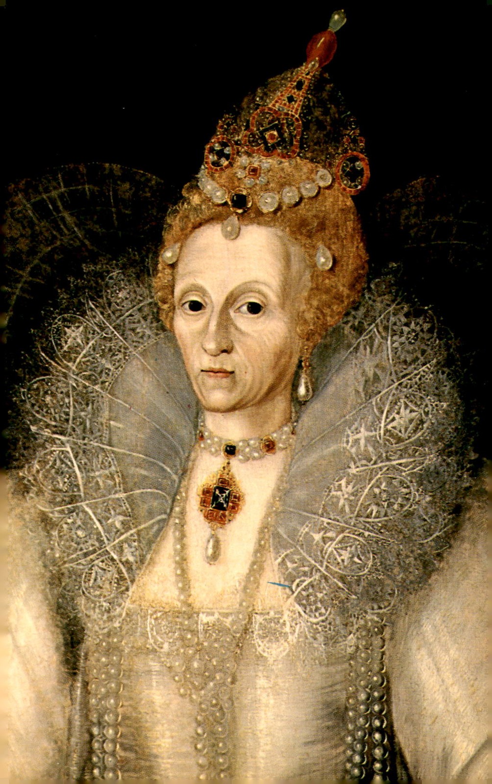 Queen Elizabeth I Portrait at Elizabethan Garden, 1592 Postcard
