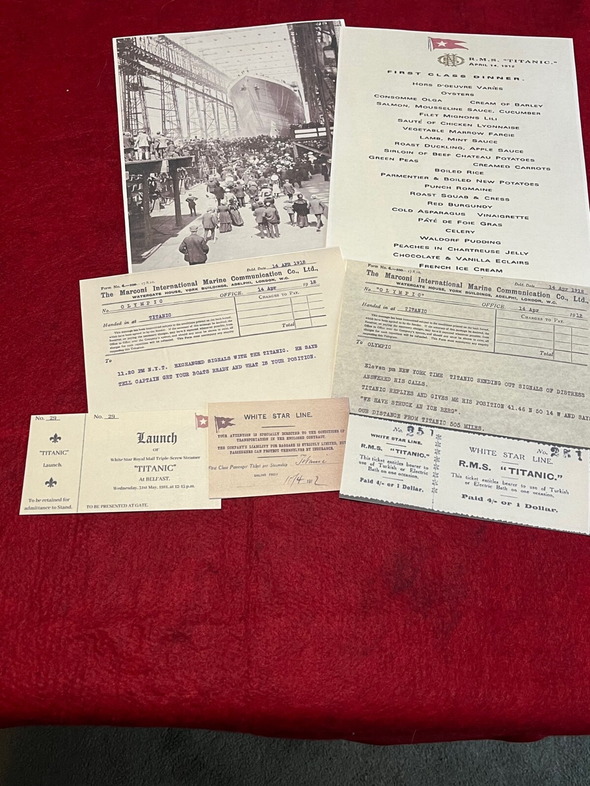 ALL NEW RMS TITANIC, REPLICA BUNDLE OF DOCUMENTS, CHECK IT OUT