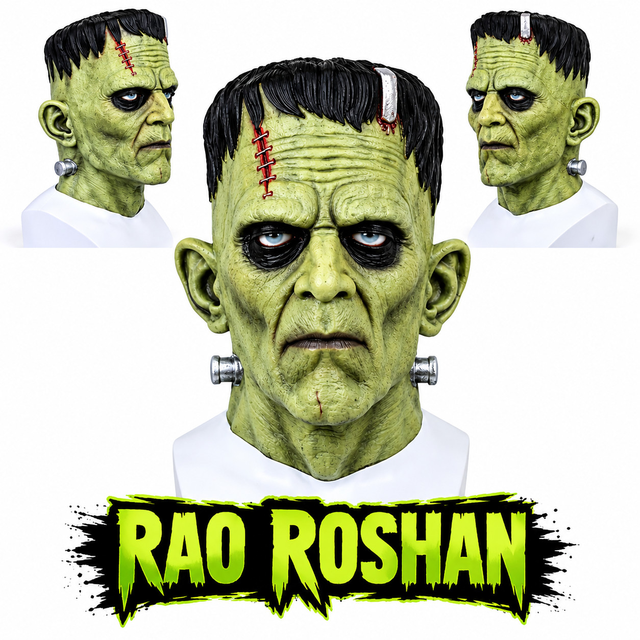 Frankenstein Mask Latex Monster Zombie Devil Evil Halloween Cosplay Props