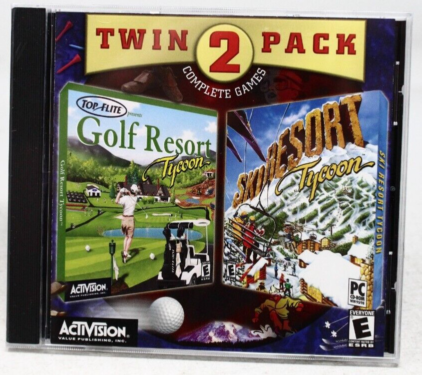 Twin Pack 2 Golf Resort Tycoon & Ski Resort Tycoon PC - New Sealed