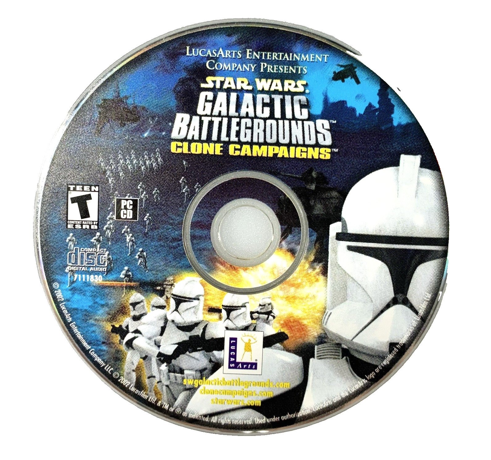 Star Wars: Galactic Battlegrounds Clone Campaigns PC 2002 Disc Only