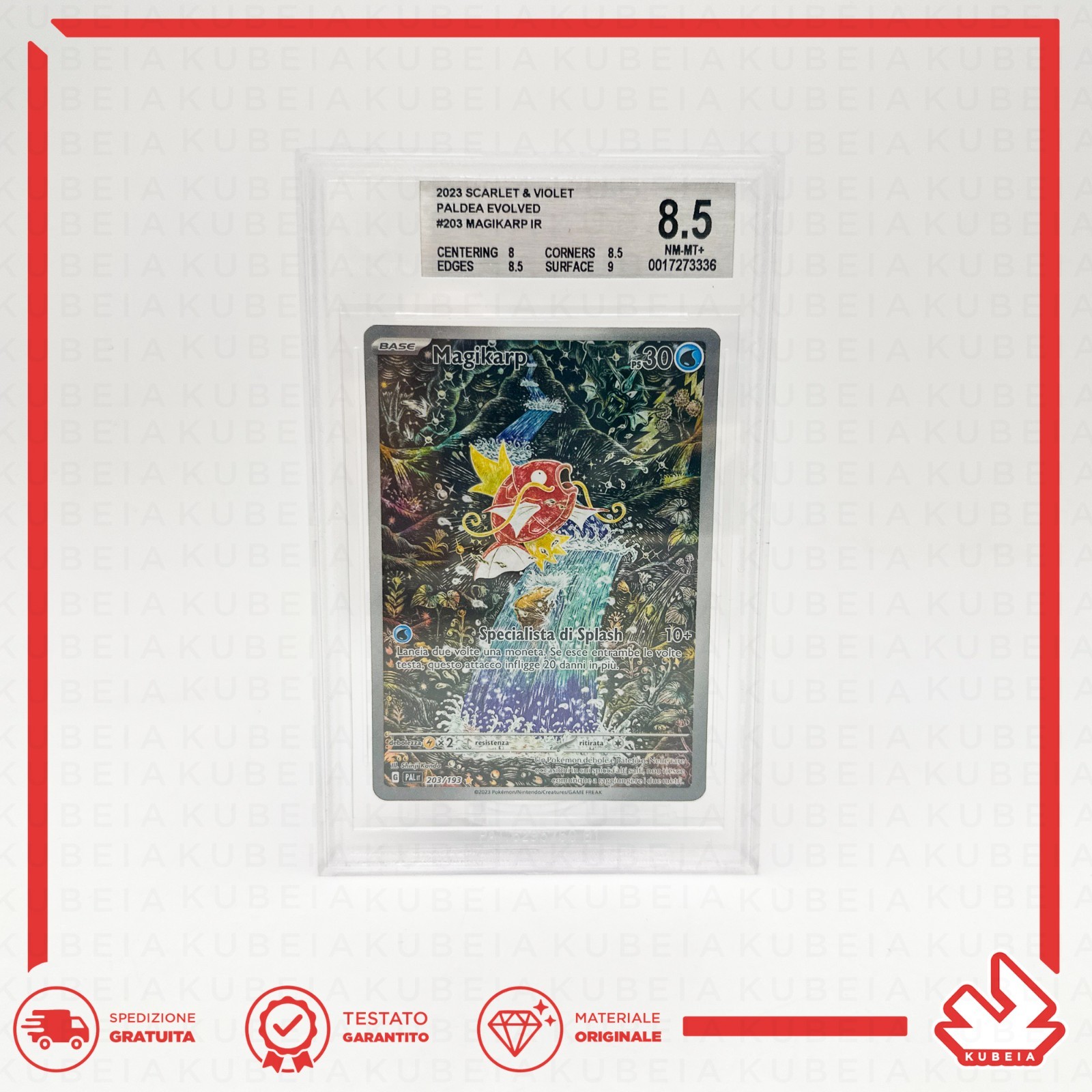 [BGS 8.5] MAGIKARP #203/193 ITALIAN 2023 SCARLET & VIOLET PALDEA MINT PSA 9