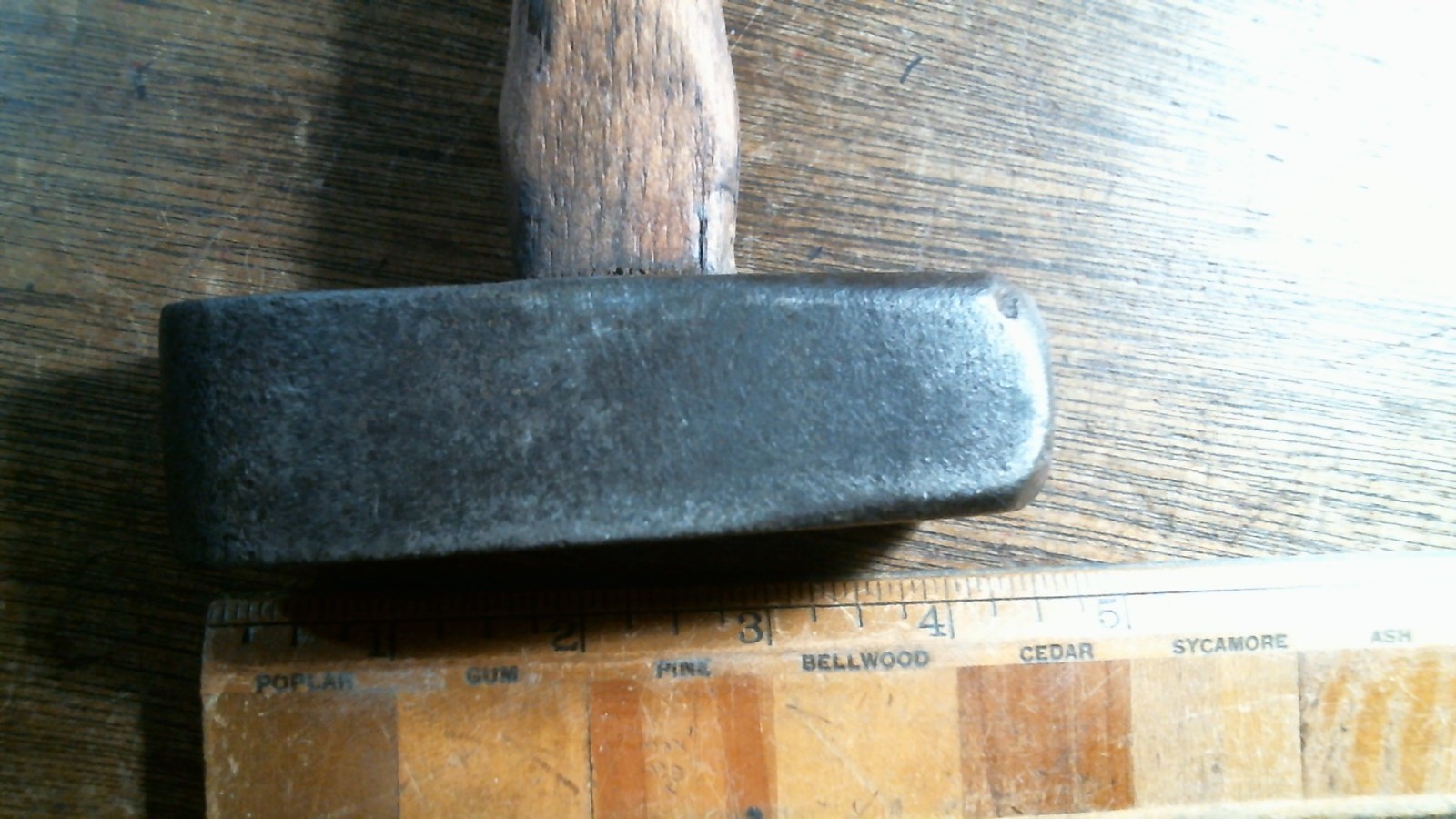 Antique  Blacksmithing  Straight Peen Hammer 1 lb 13 oz GROSS WT FREE PRIORITY