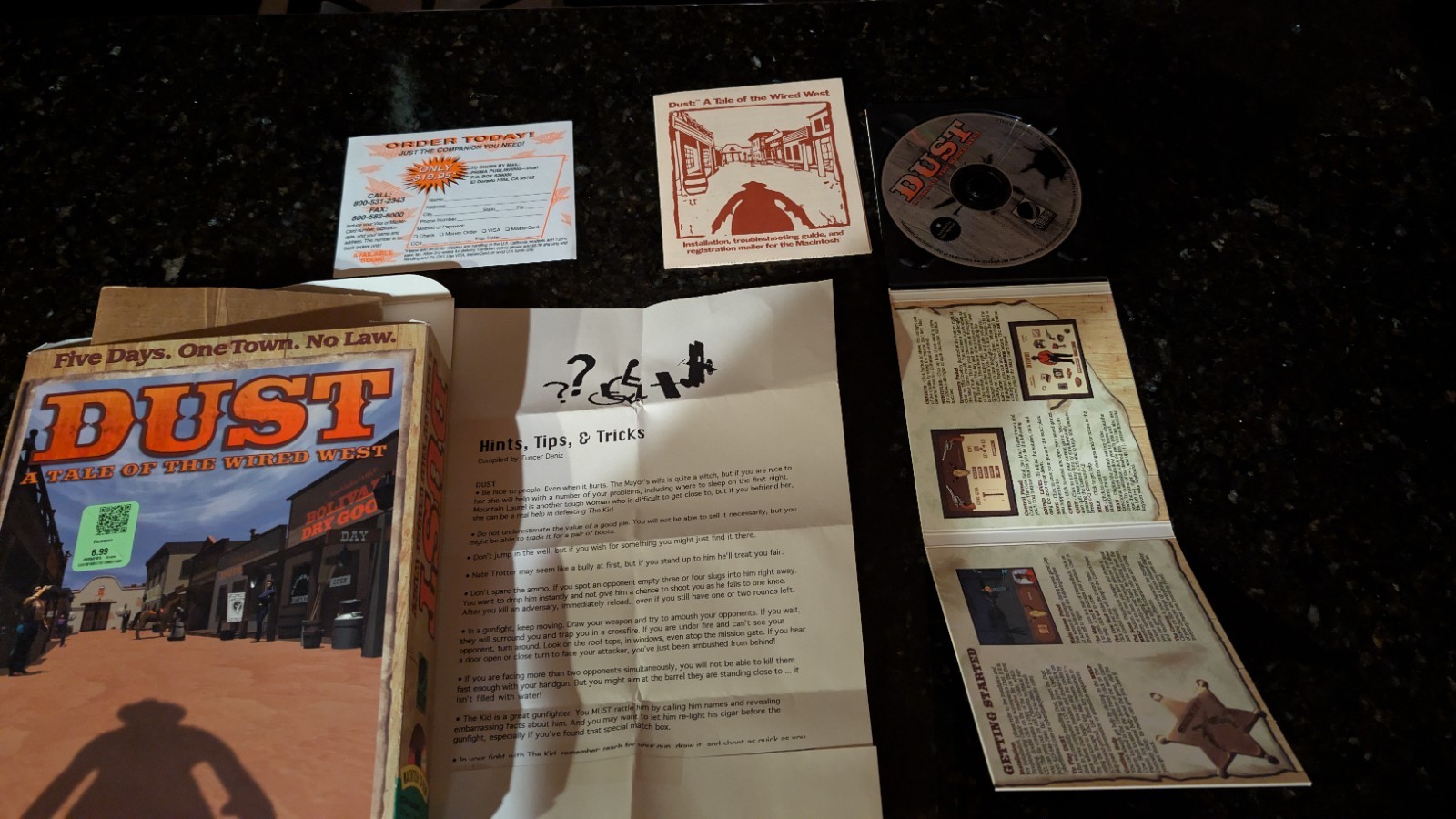 DUST A Tale Of The Wired West Macintosh Mac CD-ROM Big Box Pc Computer Game CIB