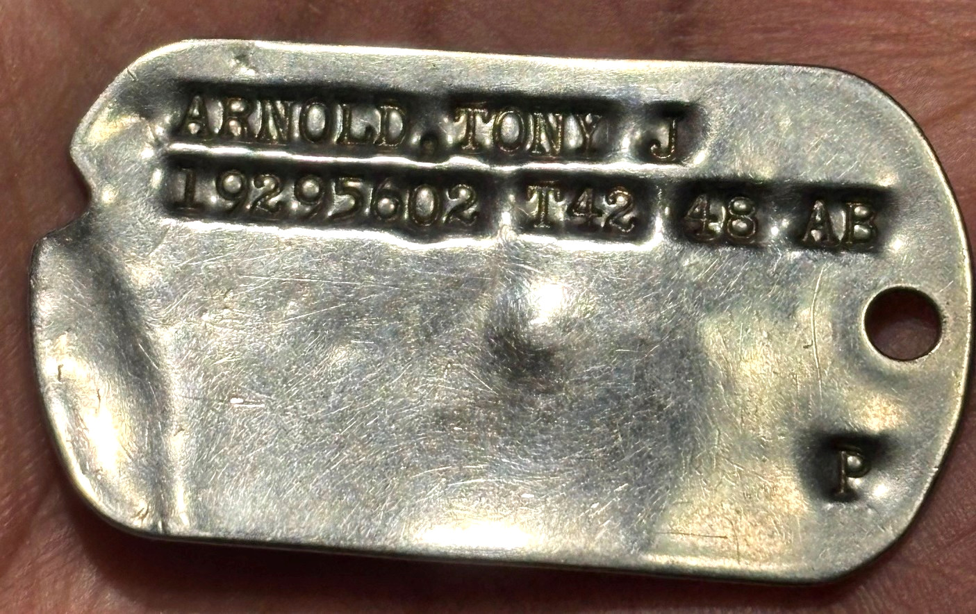 WWII 1942 & 1948 Army Dog Tag T42 48