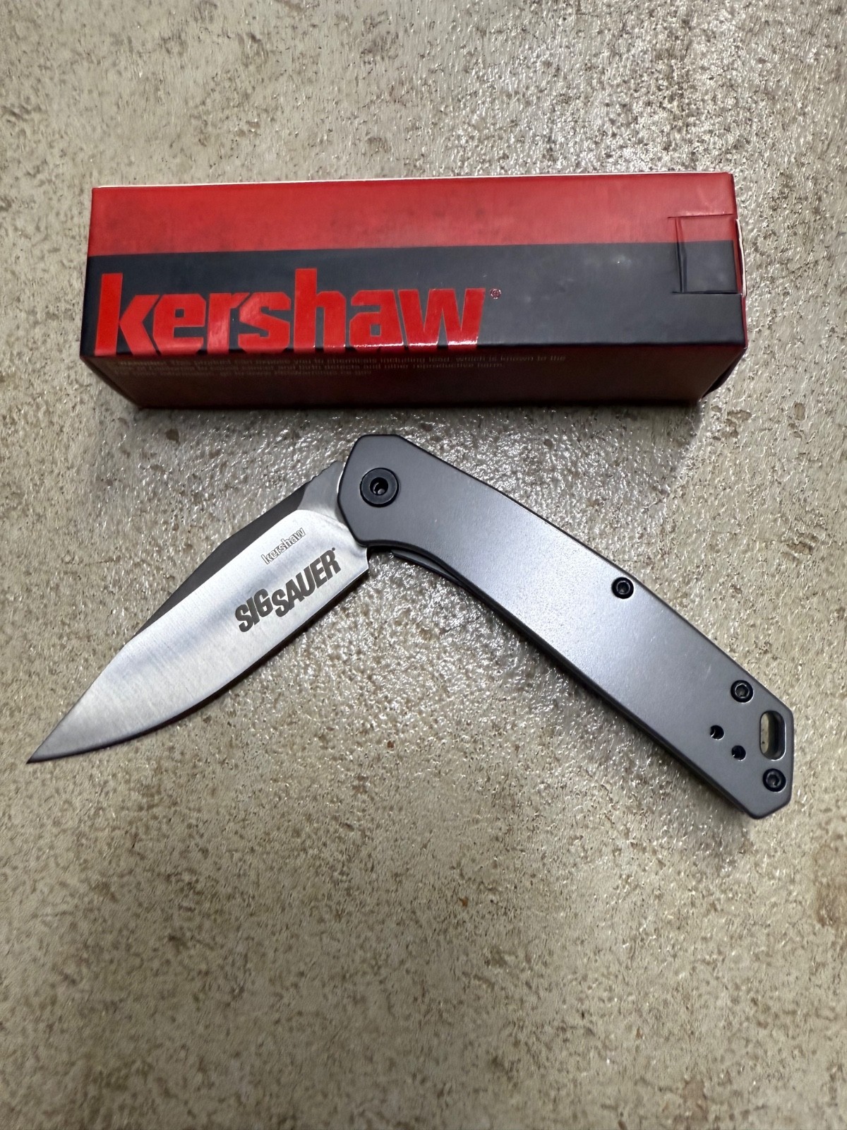 RARE Sig Sauer Dealer Promo Sample NIB Kershaw ALIGN SS Model 1405 Pocket Knife