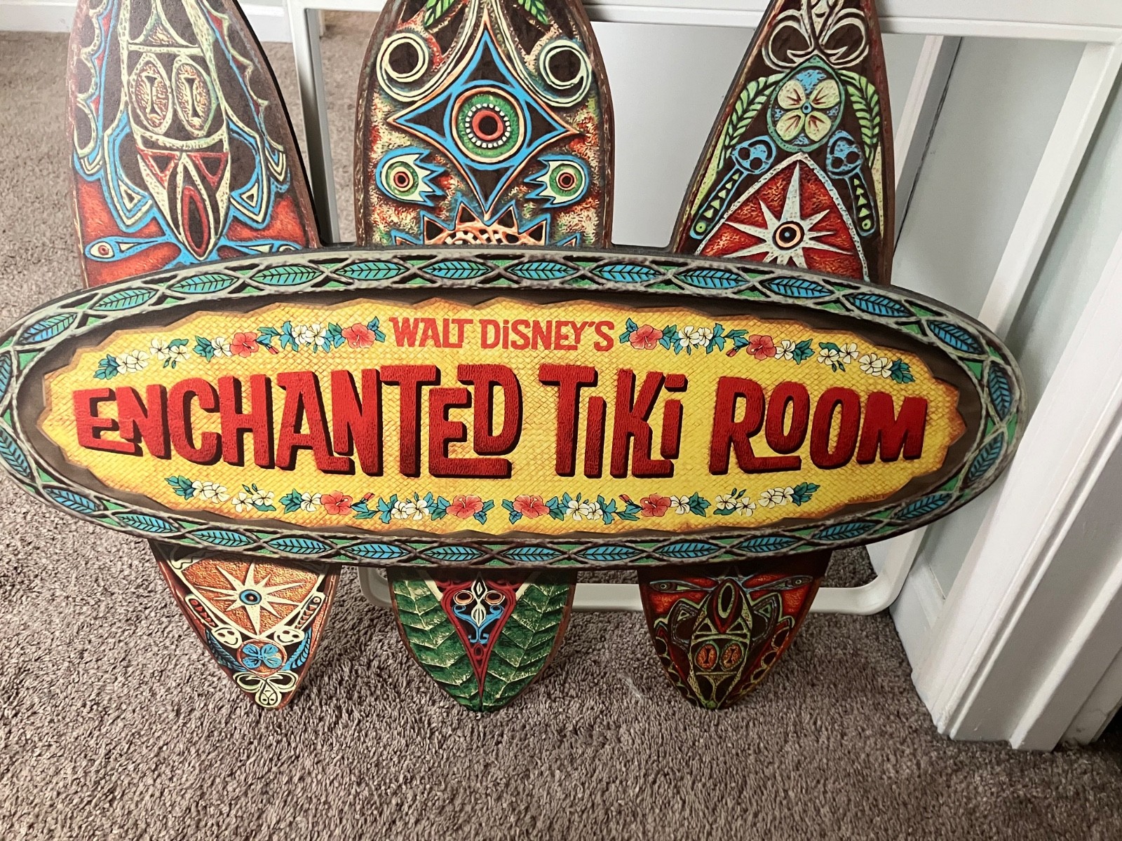 Disney Enchanted Tiki Room Wall Sign - Wood Replica - 28”x23.5” Disneyland ~NIB~