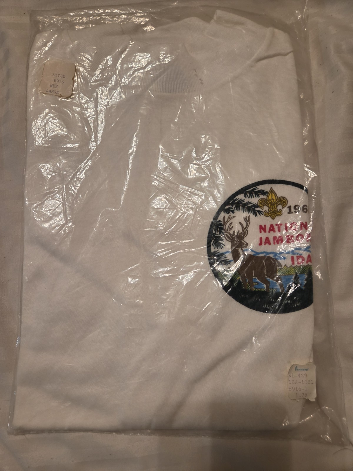 Vintage 1969 BSA National Jamboree T-Shirt Idaho NOS Deadstock Sealed Penneys...