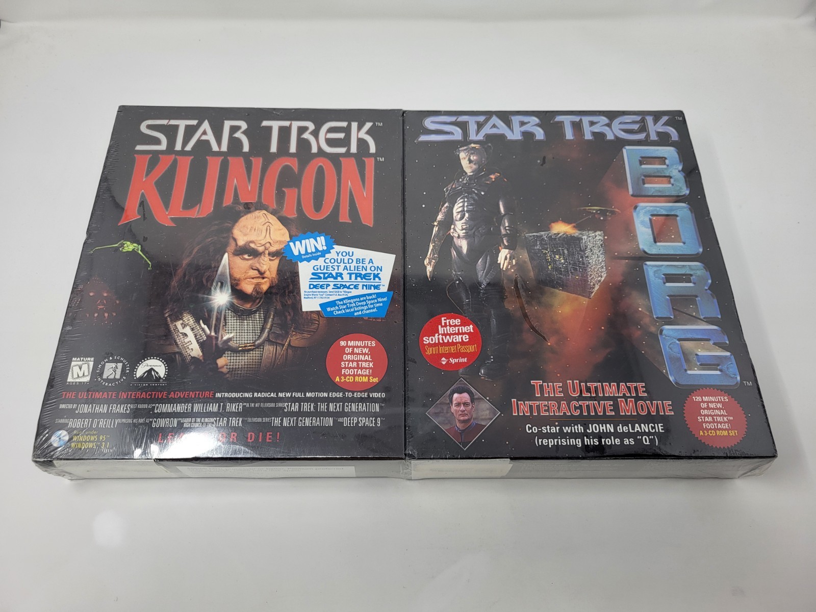 Star Trek Klingon Star Trek Borg 2-Pack PC Interactive Movie Video Game Sealed