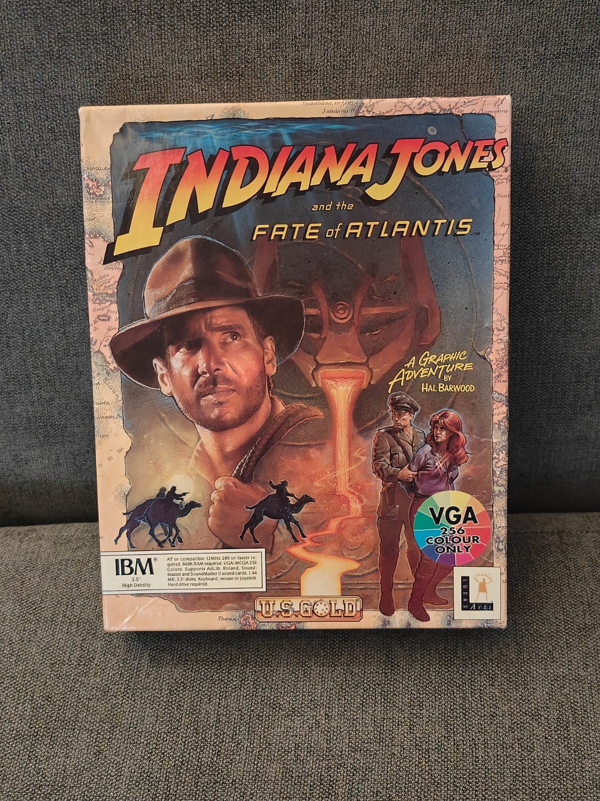 Indiana Jones and the Fate of Atlantis IBM PC Big Box Game 3.5