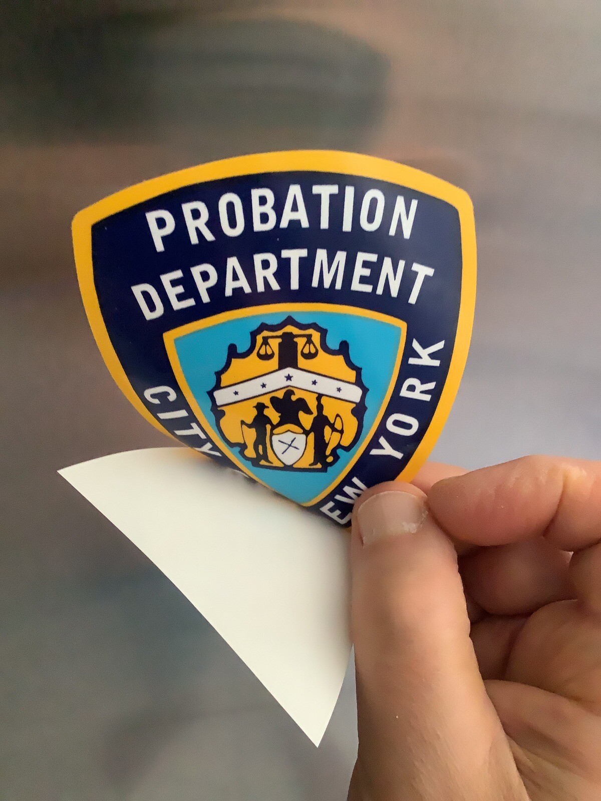NYC NY PROBATION DEPARTMENT Inside Window FACES/OUTSIDE Decal Sticker