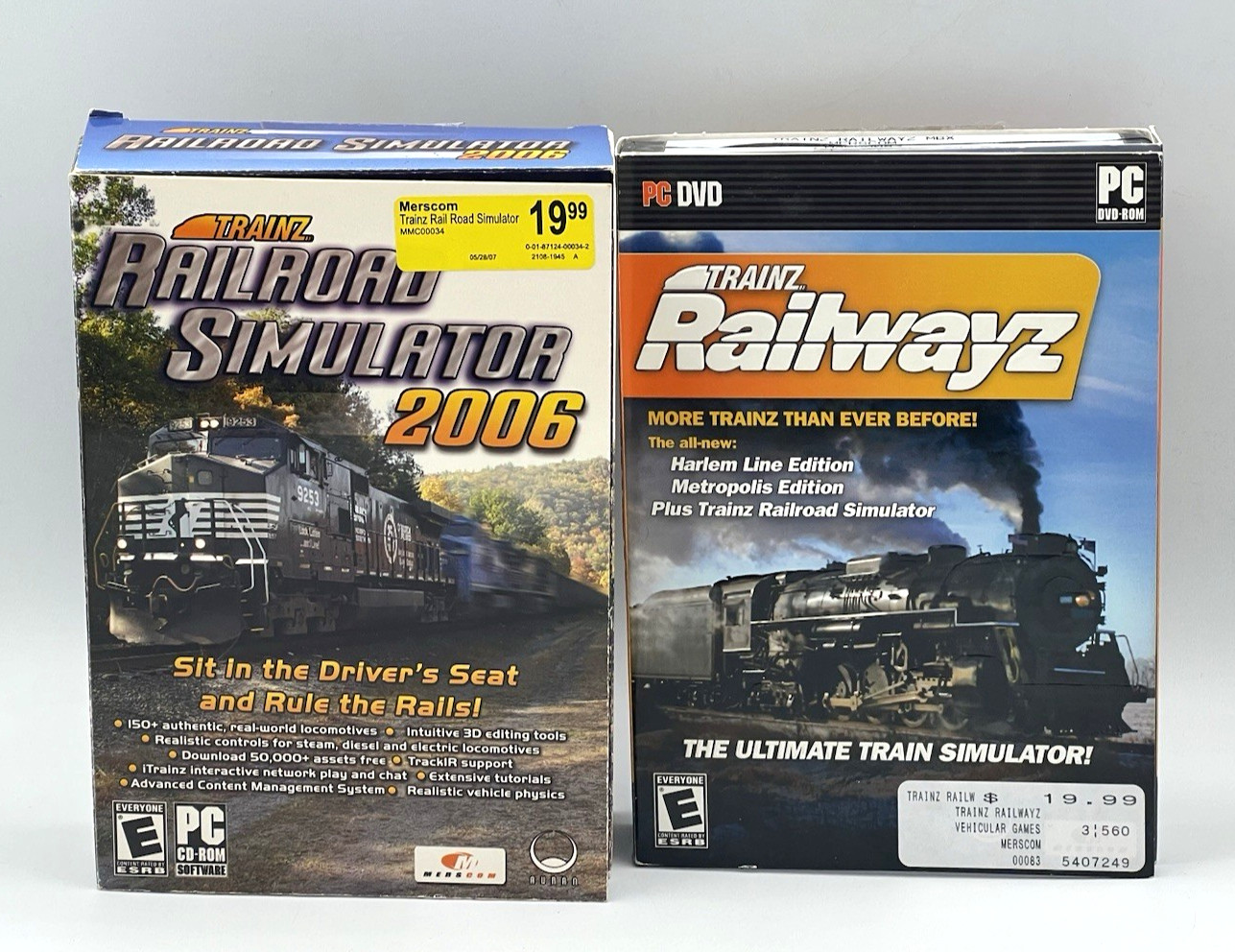 Trainz Railroad Simulator 2006 (PC, 2006) and Trainz Railwayz (2007) PC Game
