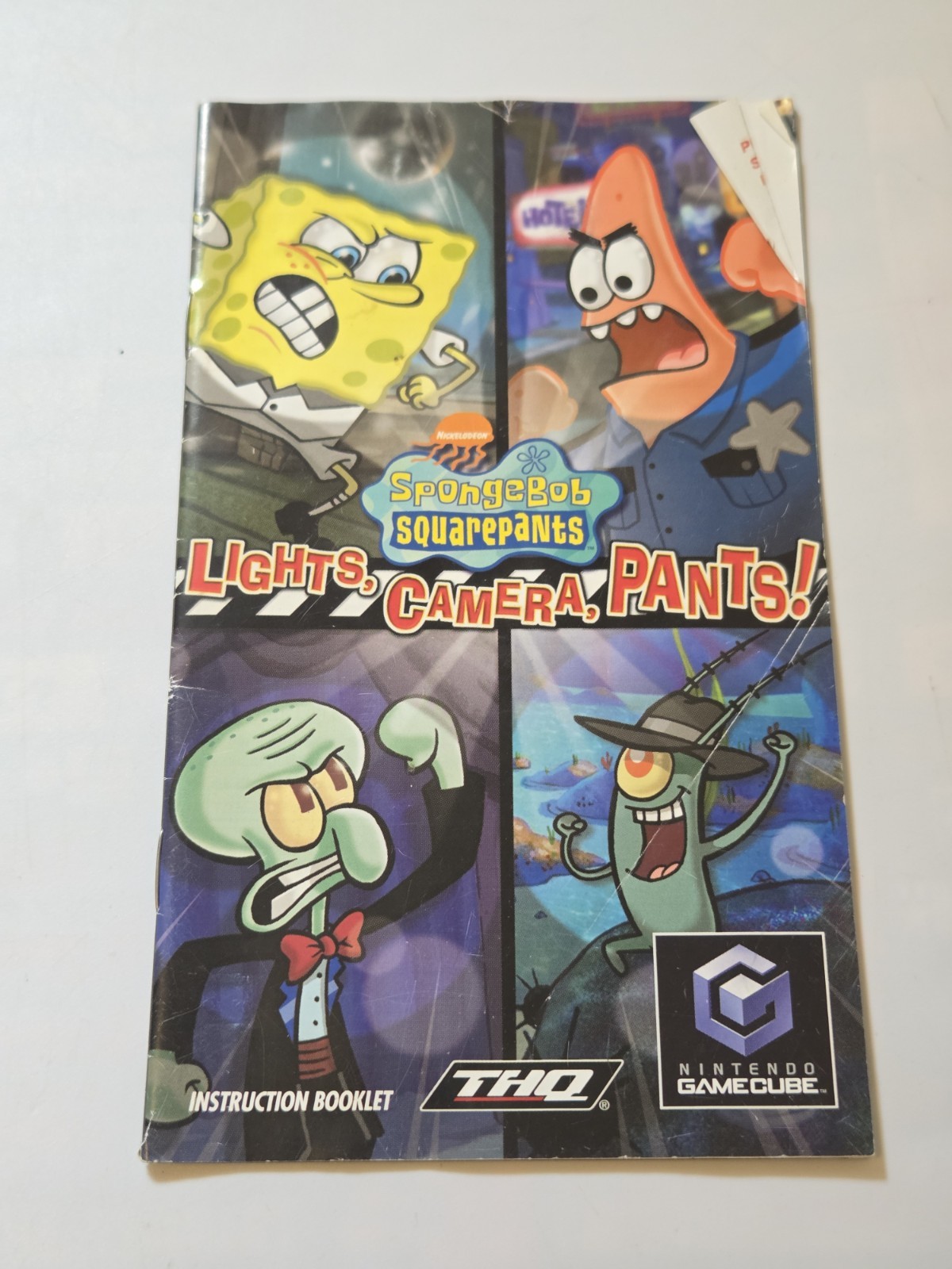 SpongeBob SquarePants Lights Camera Pants Manual Only For Nintendo GameCube 