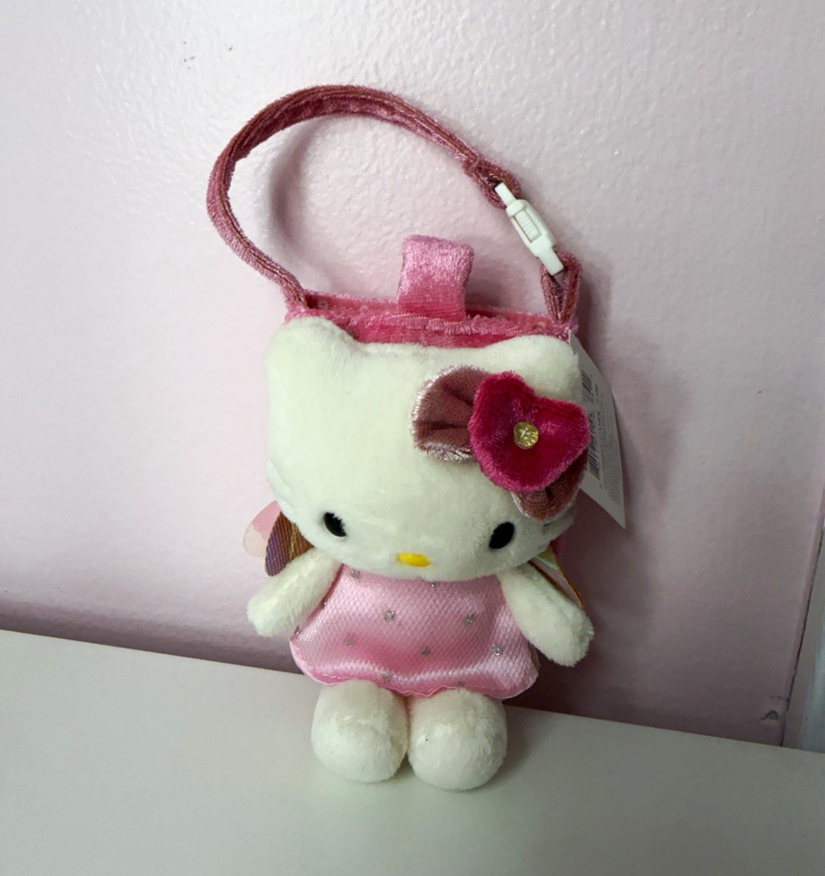 2005 Sanrio Hello Kitty Mini Plush Purse Bag Pink Nakajima w/ Tag 6”