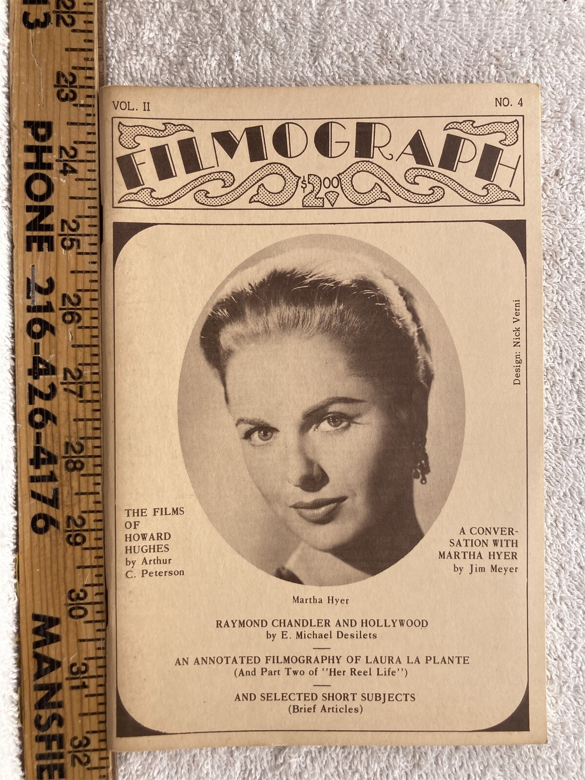Filmograph Movie Magazine Martha Hyer Raymond Chandler Vol 2 No. 4 Vintage