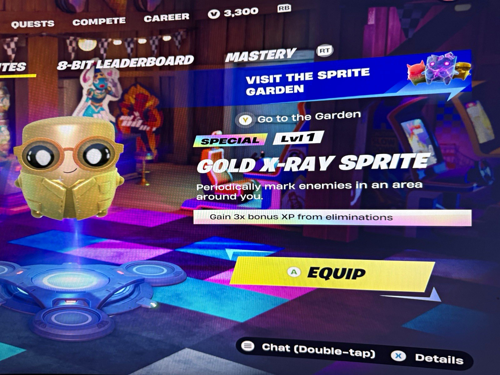 Rare New Epic games Fortnite Gold X-Ray Sprite 