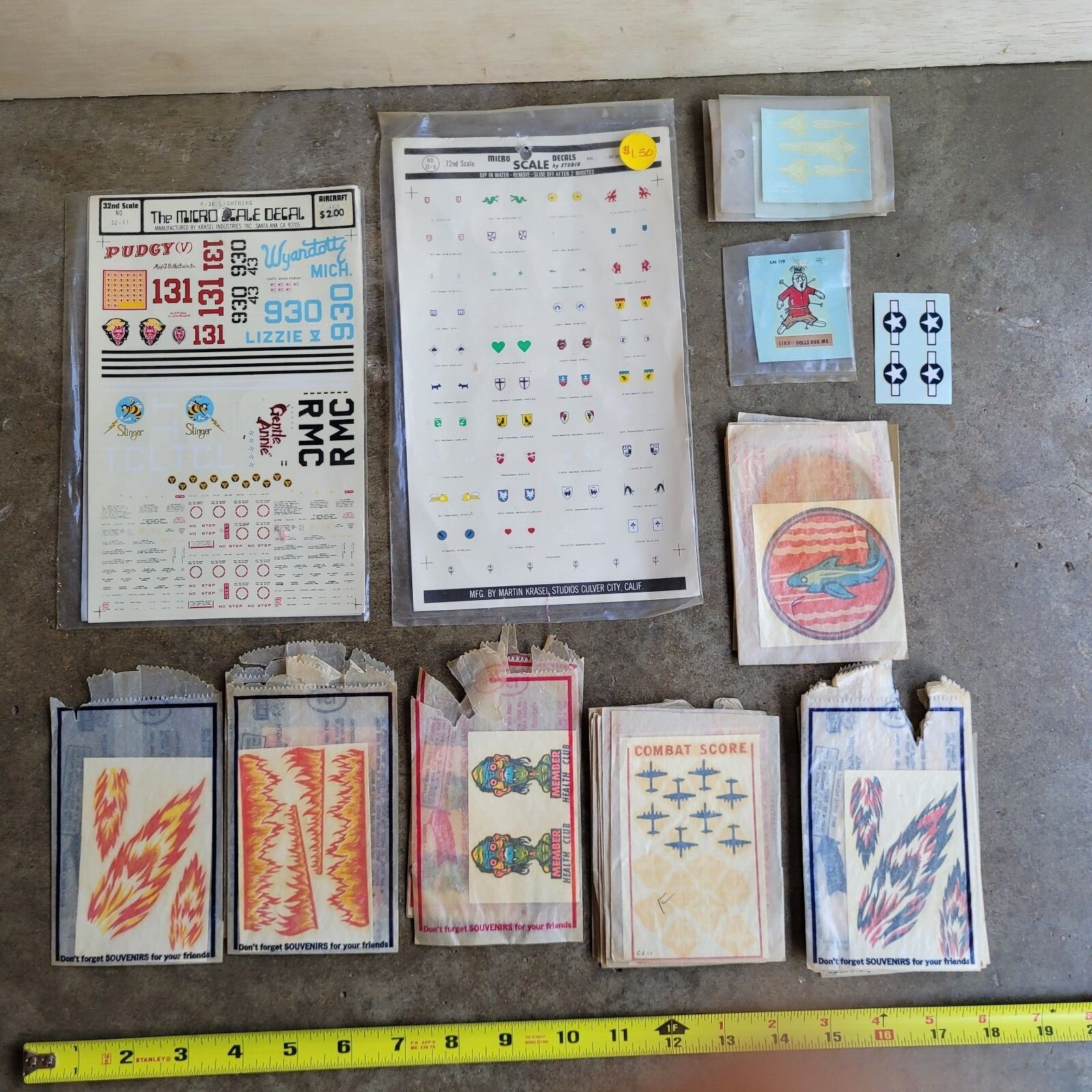 Impko Monte Krasel Imprint Art lot of Vintage Auto Window Decals 40 In All