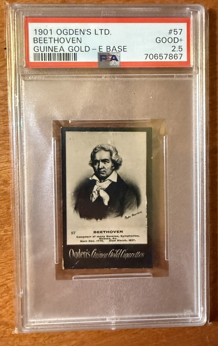 1901 Ogden's Ltd. Guinea Gold #57 BEETHOVEN PSA 2.5 POP 1