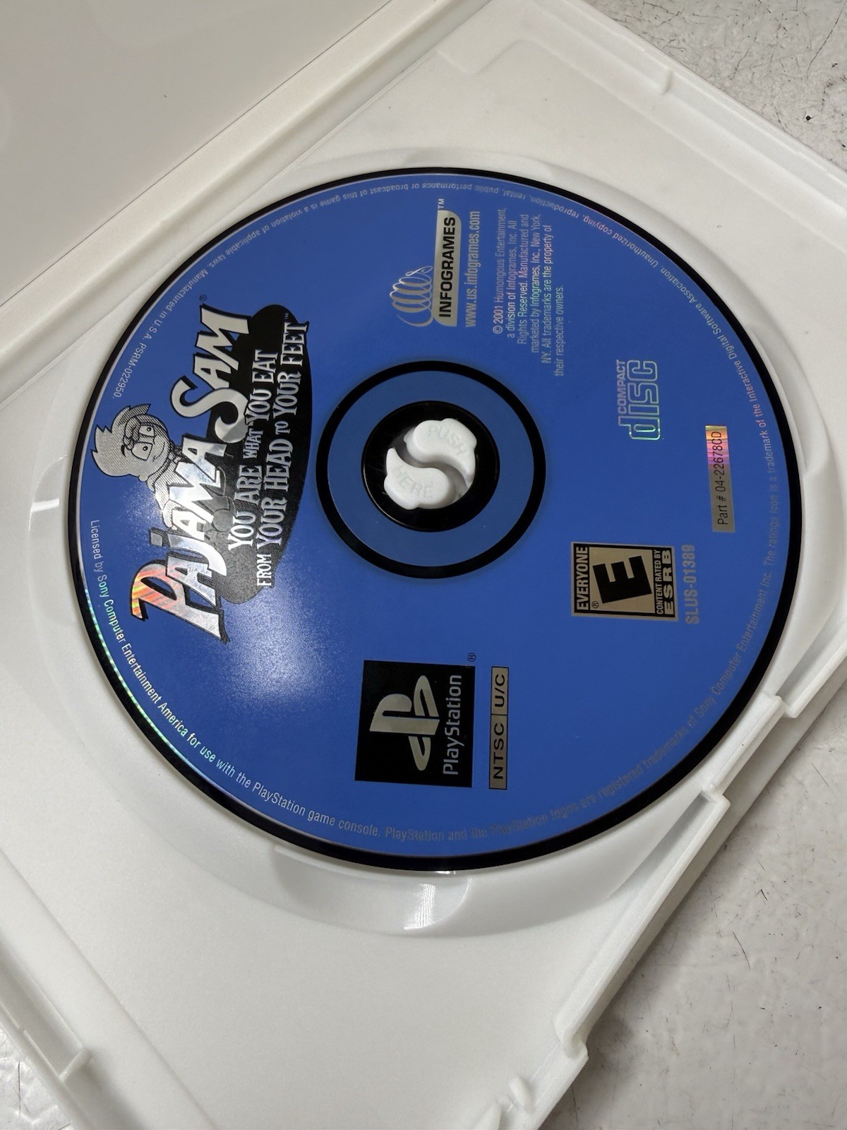 Pajama Sam: You Are What You Eat From Your Head to Your Feet PS1 DISC ONLY