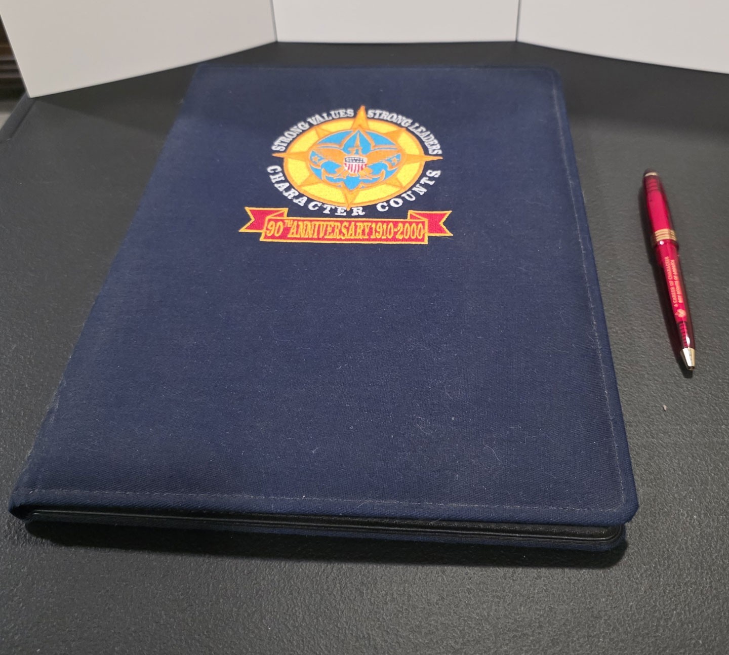Vintage 2000 Boy Scouts BSA 90th Anniversary Padfolio Writing Pen Notepad Set