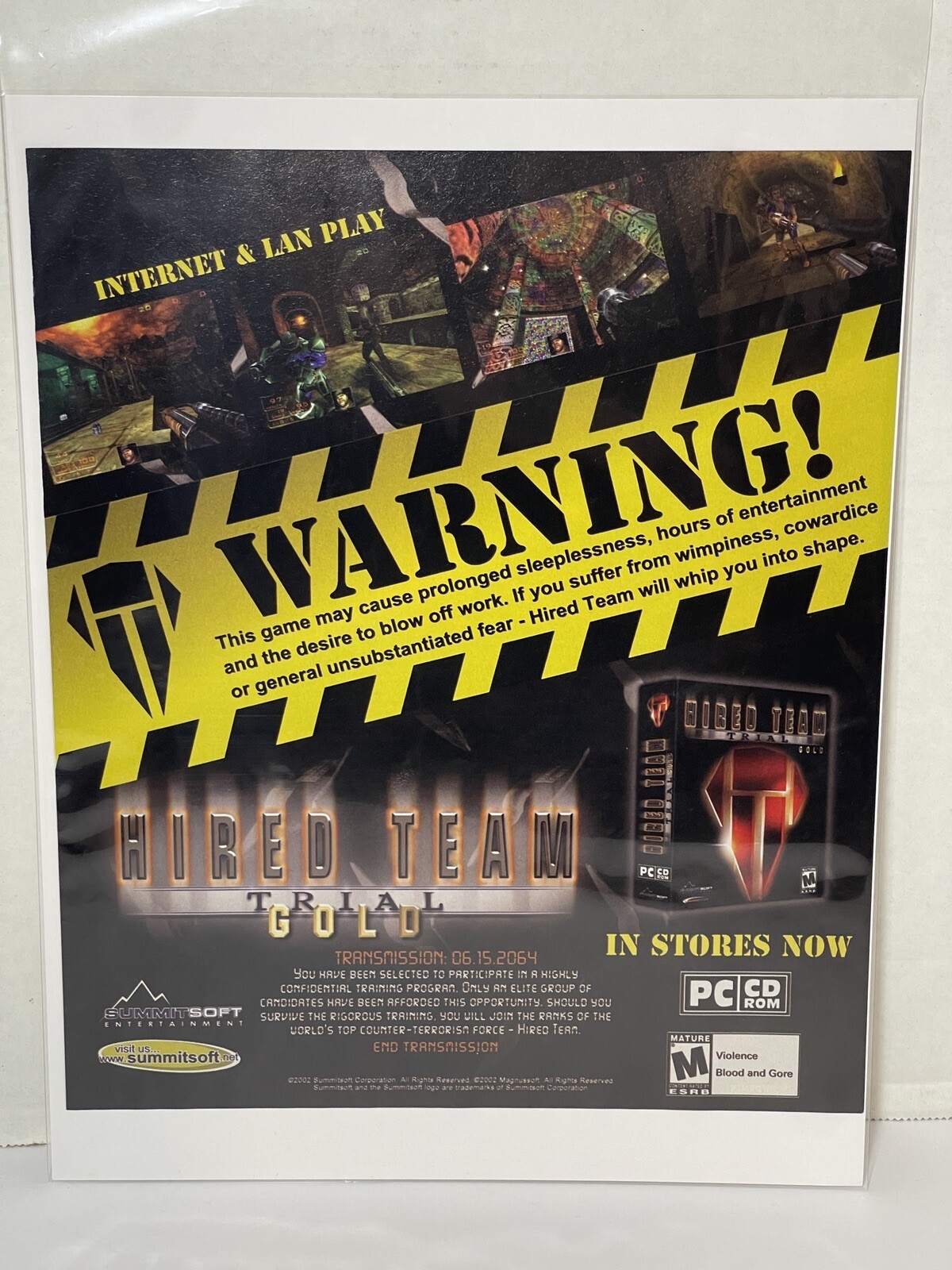 hired team trial gold print ad Pc Game