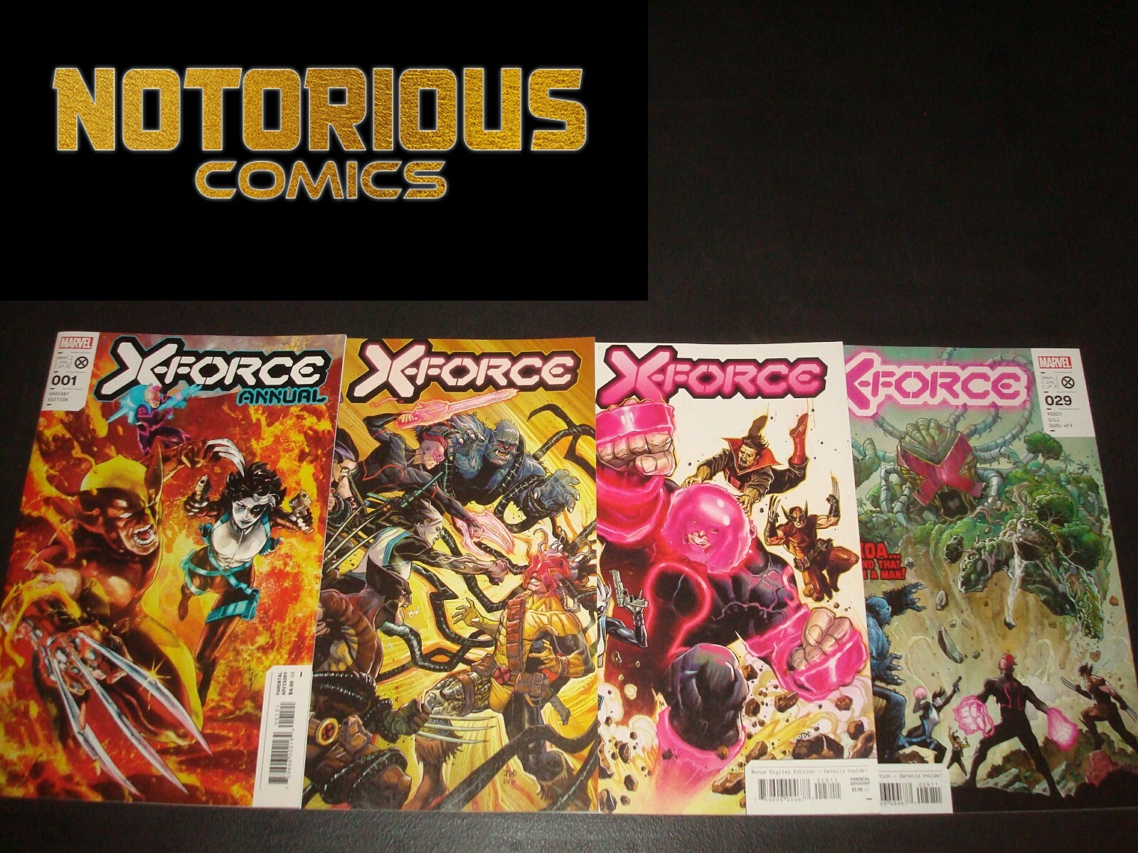 X-Force 27 28 29 Annual Complete Comic Lot Run Set Percy Marvel EXCELSIOR BIN