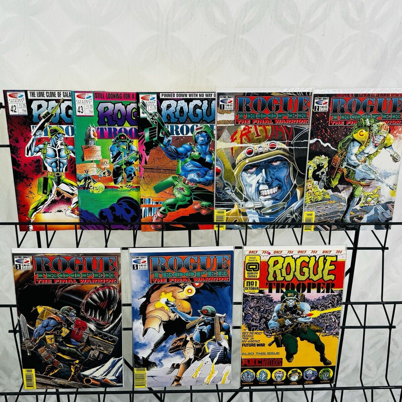 Rogue Trooper 1 42-44 & Final Warrior 1-3 5 Lot Fleetway Quality Comics Key 1st