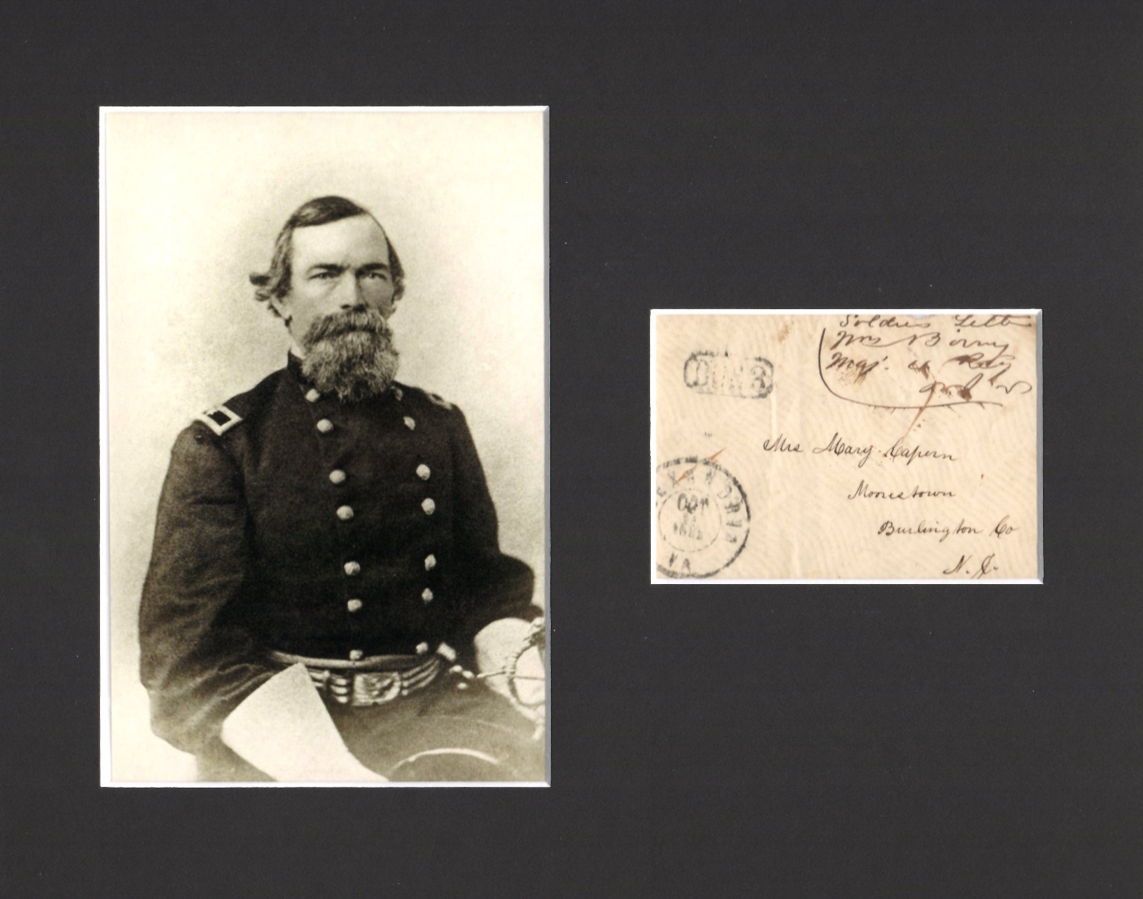 General William Birney Civil War US Colored Troops Signed Autograph Photo Displa