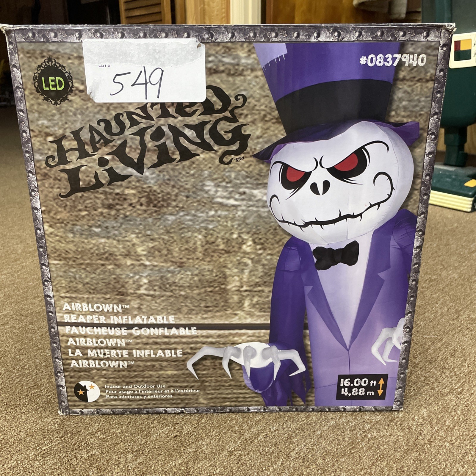 VERY RARE 16-ft Colossal Reaper Airblown Halloween Inflatable Jack The Skeleton 