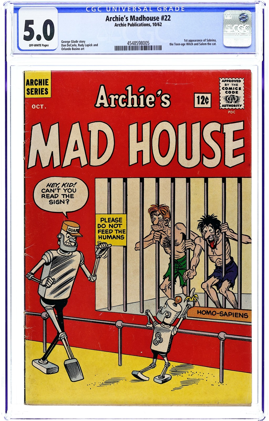Archie\'s Madhouse #22-12C CGC 5.0 1962 4548598005