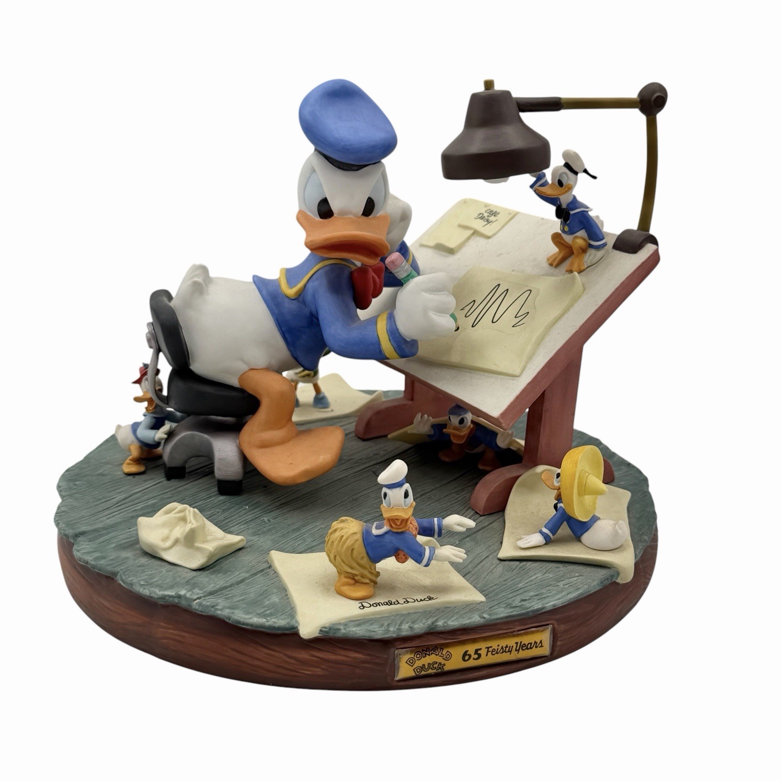 Donald Duck 65 Feisty Years Collectible Figural Scene Disney Gallery Bruce Lau