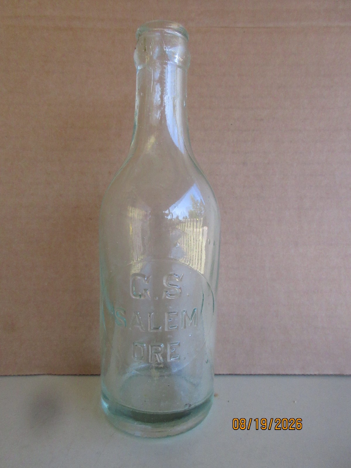 Rare Antique G.S. Gideon Stolz Salem, Oregon Empty Pop Bottle 7 3/4\