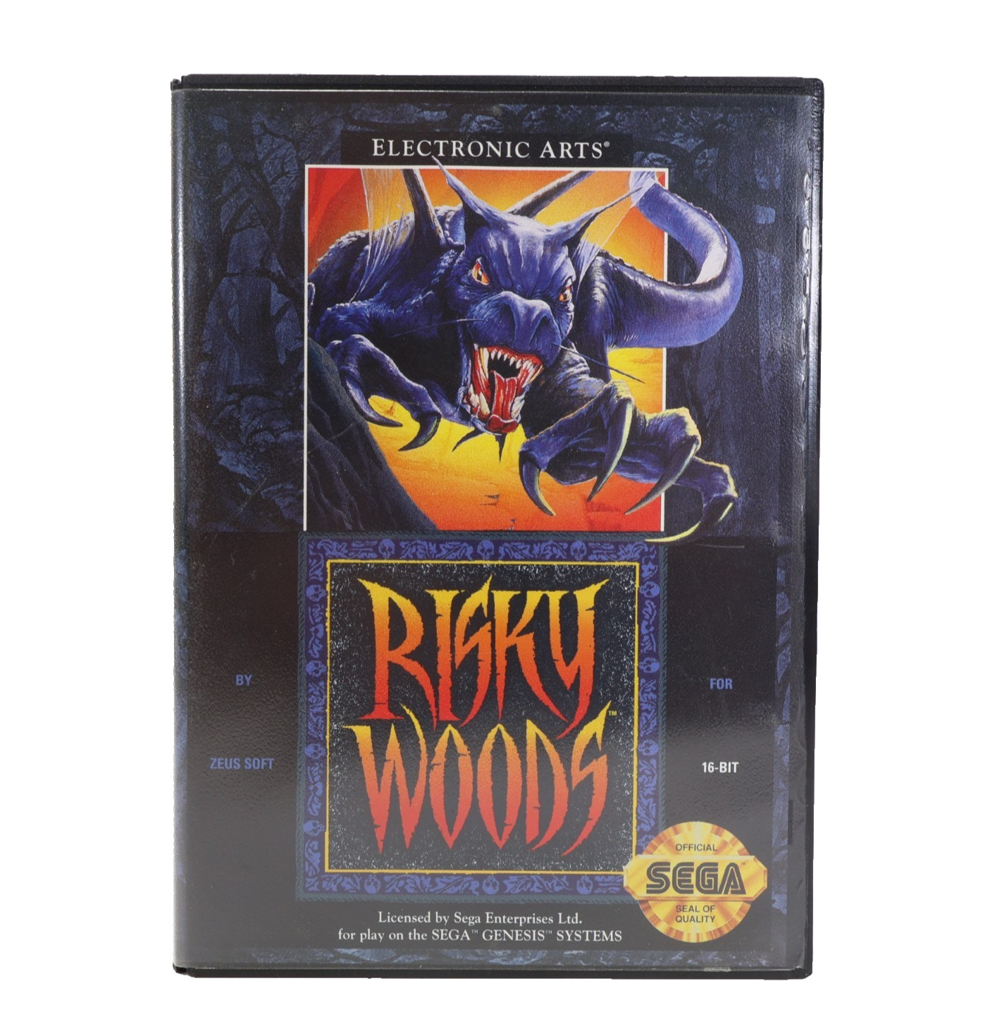 Risky Woods (Genesis)CIB W/Reg Card, Poster - Authentic Great Condition