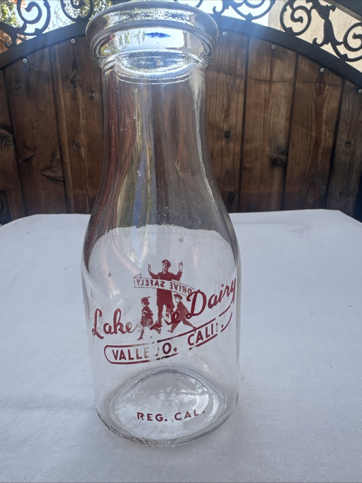 Vintage Lakeside Dairy Vallejo California Drive Safely One Pint  7\
