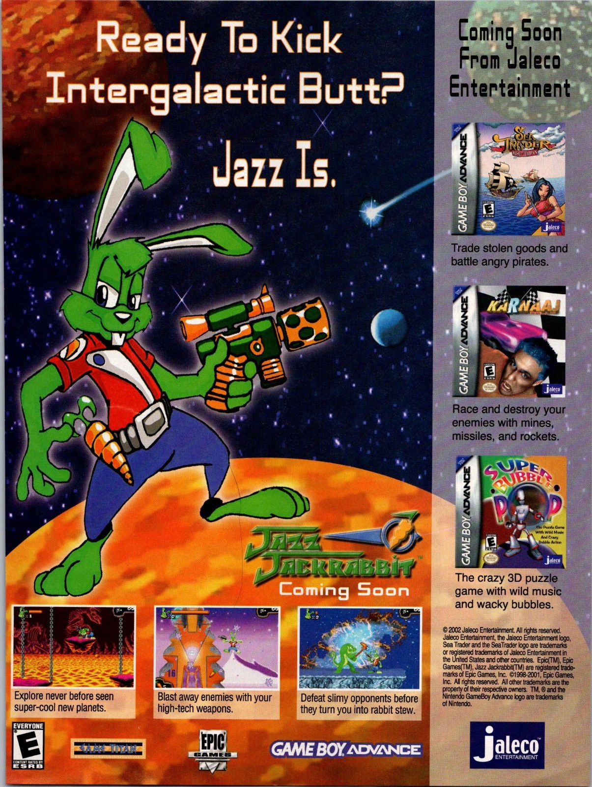Jazz Jackrabbit (2004) - GBA - Print Ad/Mini Poster Promo Art