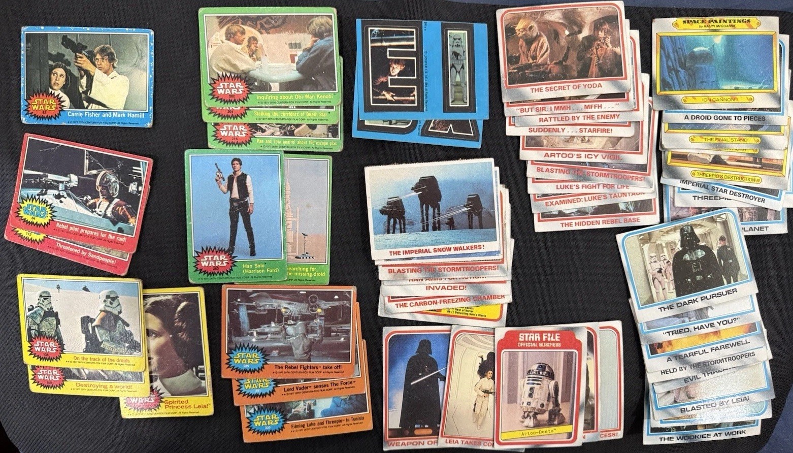 1977/1980 Topps STAR WARS (54) Cards Lot FR Avg