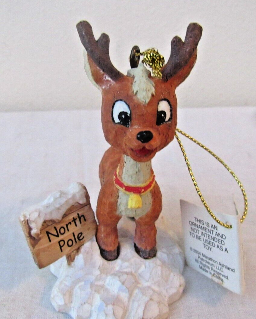2004 Marathon #2 Reindeer, 3 ELF, and 5 (Santa) Ornaments W/tags