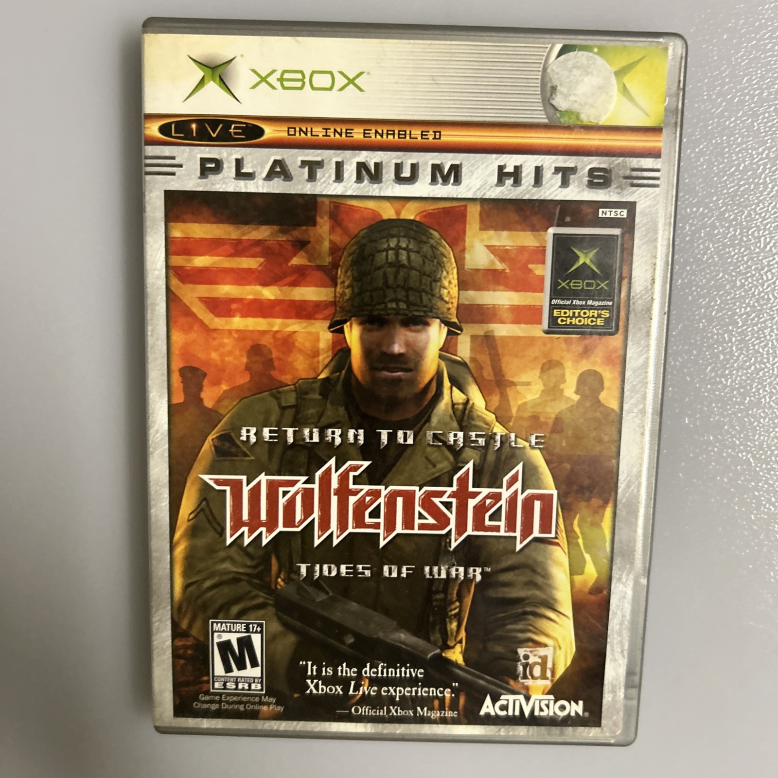 Return To Castle Wolfenstein Platinum Hits - (Microsoft Xbox) (CIB)