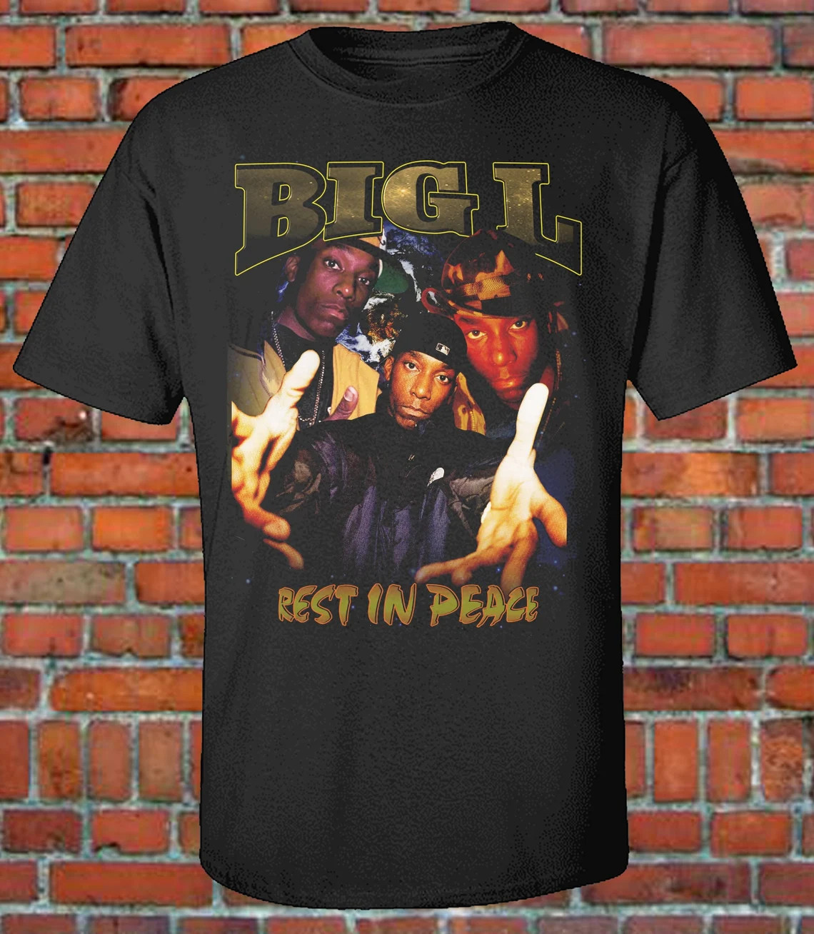 VTG Big L Rapper Memories Men T-shirt Black Short Sleeve All Sizes JM1618