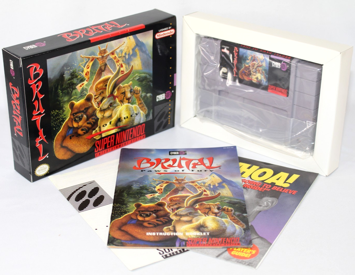 Brutal: Paws of Fury SNES Super Nintendo Complete CIB NEAR MINT CONDITION RARE