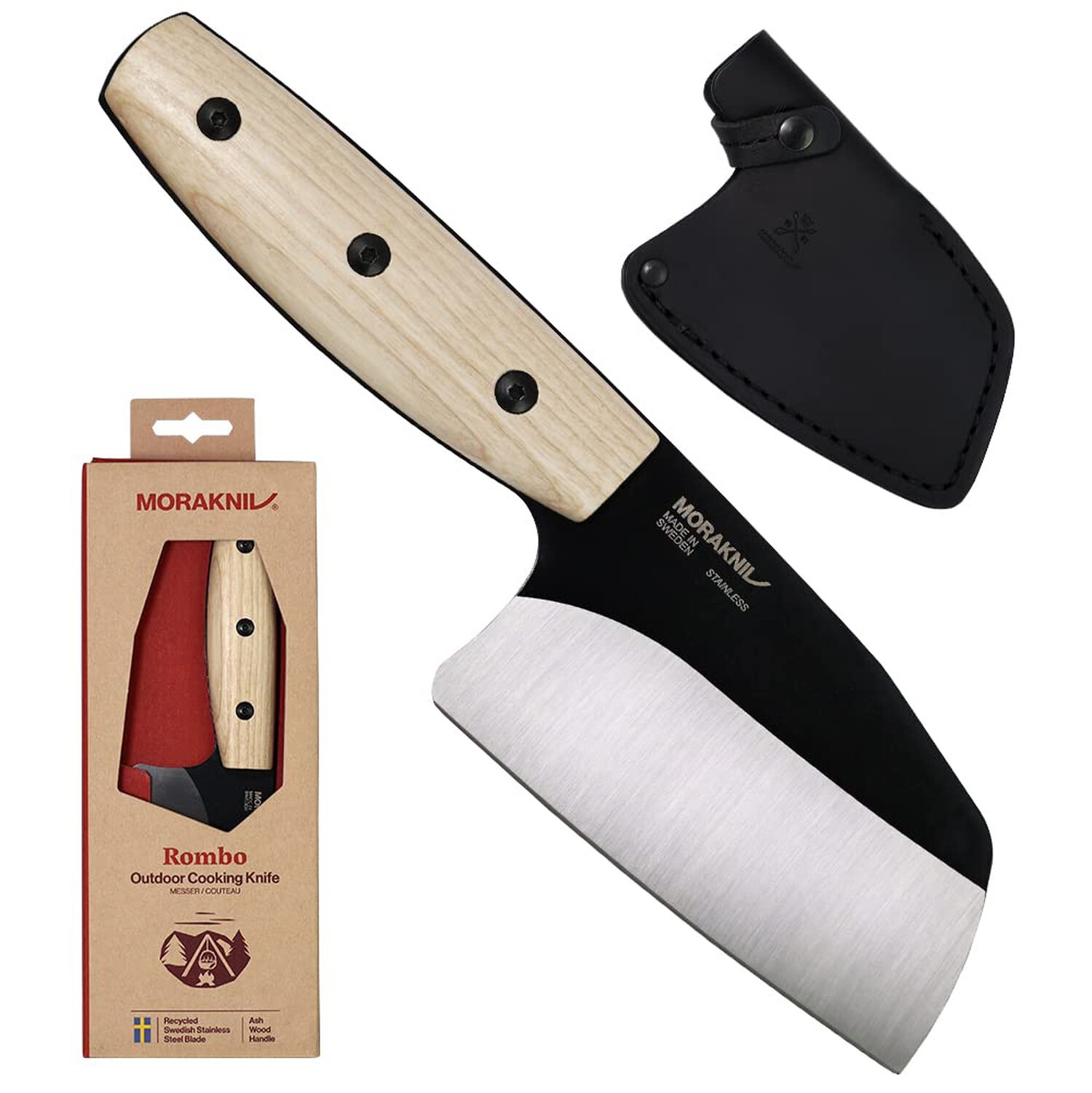Morakniv Rombo BlackBlade (S) Ash Wood Leather Sheath 14086