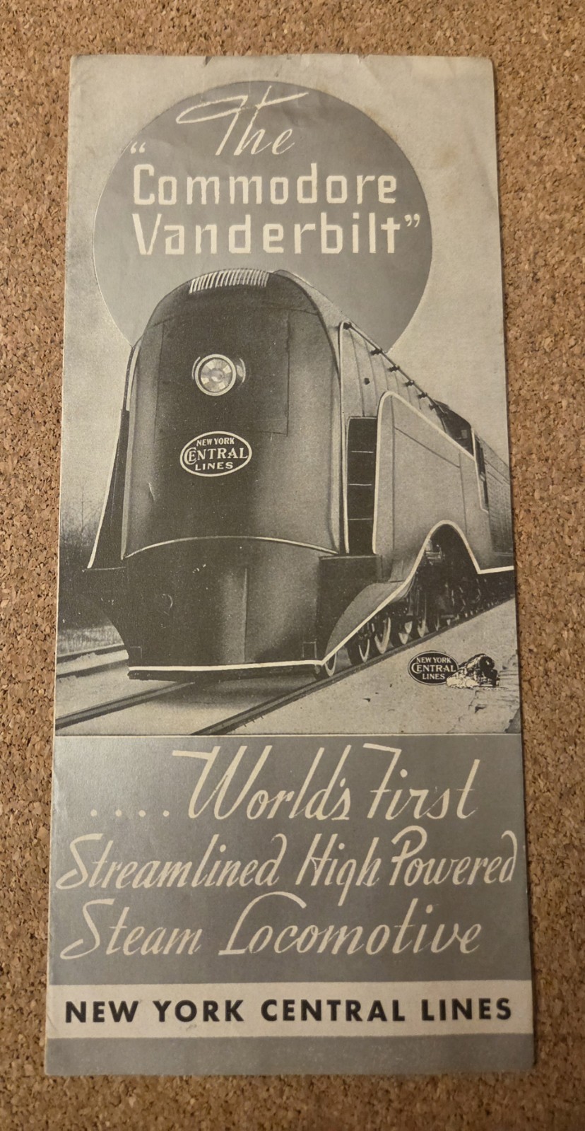 1934 New York Central Lines Commodore Vanderbilt Streamlined Train Brochure 