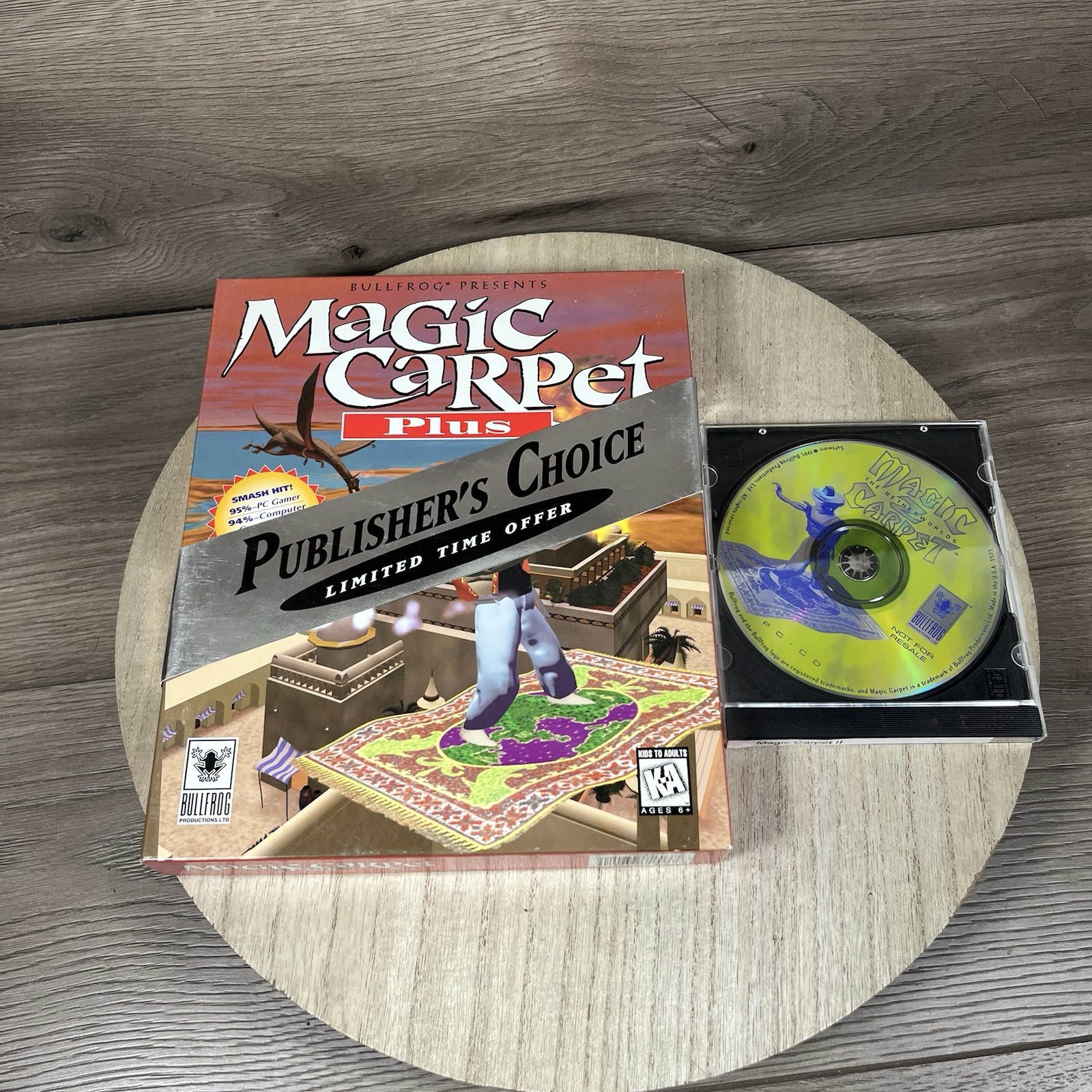 Magic Carpet Plus (PC, 1995, Bullfrog) And Magic Carpet 2 The Netherworlds