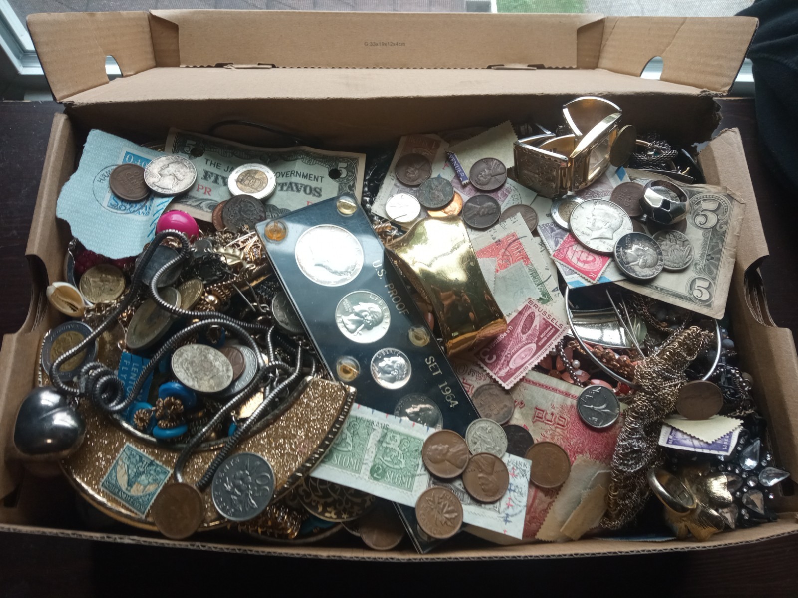 Junk Drawer Lot  ,Silver,Coins, Jewelry  Vintage Collectibles And More...
